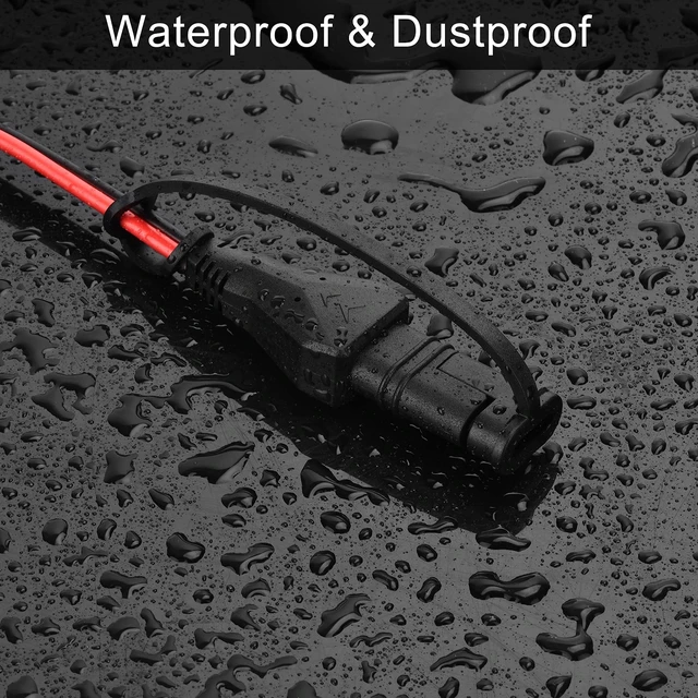 Alt view image 5 of 7 - SAE to SAE Extension Cable, Solar Extension Cord with Protective Dustproof Cap,Perfect for Solar Panel Automotive Marine Motorcycle Cars RV Battery Charger- 16.5FT/16AWG