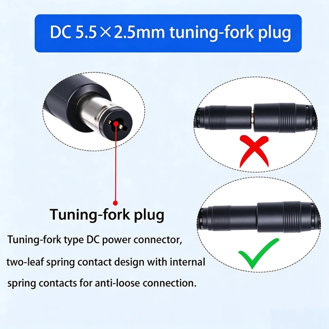 Alt view image 4 of 5 - DC Power Extension Cable, 5.5mm x 2.5mm, 1FT, 3-Pack | DC5525 Male to Female, 12V DC Extension Cable, 18AWG,For CCTV Surveillance Camera