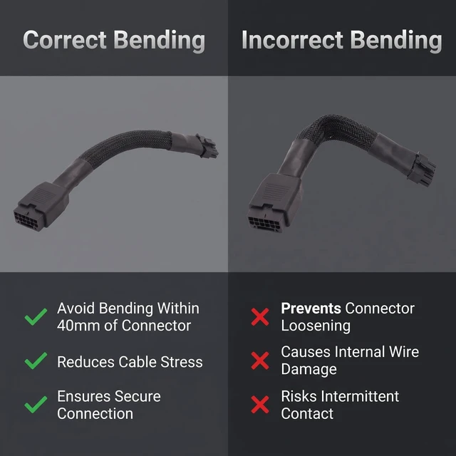 Alt view image 4 of 6 - 12VHPWR 16 Pin (12+4) PCIe 5.0 GPU Power Extension Cable 15cm 16AWG Sleeved Nylon Braided, Male to Female 600W for RTX 50 Series (Except 5090), RTX 4090 4080 4070, PCIe 5.0 ATX 3.0