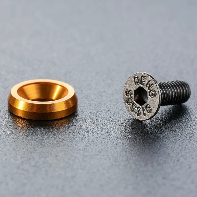 Alt view image 5 of 5 - M3 Screws Decorative Kit, 10 PC M3 x 6mm Stainless Steel Screws with Golden Washers, M3 Hex Socket Head Computer Screws for Motherboard, 2.5" SSD, Radiator Fan Mounting as DIY PC Parts