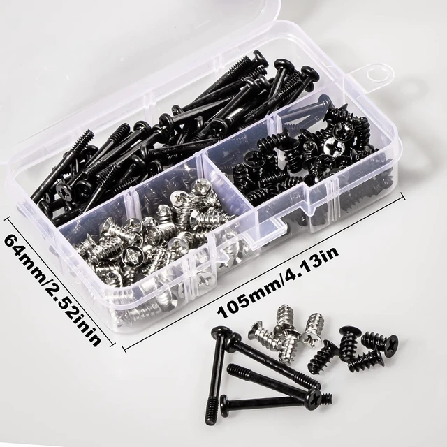 Alt view image 3 of 6 - PC Computer Case Cooling Fan Screws Cross Recessed Head Self Tapping Screw M5x10 Black and Silver Case Fan Mount Screws Long Short Screws Kit