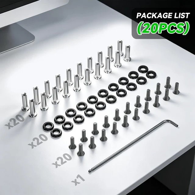 Alt view image 5 of 6 - PC Fan Screws for 15mm Fans, 20PCS Fan-Safe Lock Screw Kit | Stainless Steel M3 Screw & Lock Standoff with Aluminum Washer, Zero-Damage Case Fan Screws for 15mm PC Cooling Fans Mounting