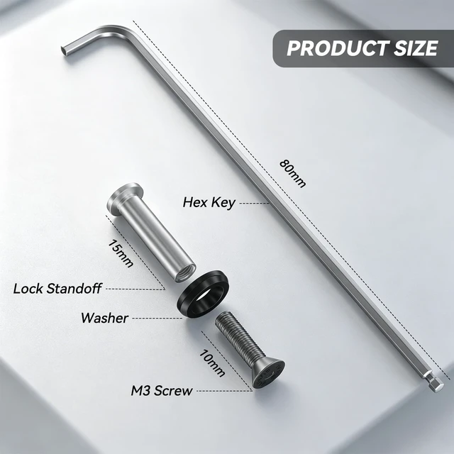 Alt view image 6 of 6 - PC Fan Screws for 15mm Fans, 20PCS Fan-Safe Lock Screw Kit | Stainless Steel M3 Screw & Lock Standoff with Aluminum Washer, Zero-Damage Case Fan Screws for 15mm PC Cooling Fans Mounting