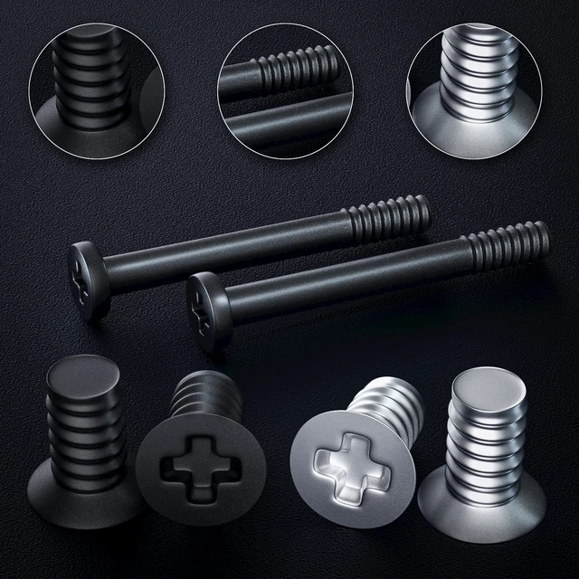 Alt view image 4 of 6 - PC Computer Case Cooling Fan Screws Cross Recessed Head Self Tapping Screw M5x10 Black and Silver Case Fan Mount Screws Long Short Screws Kit
