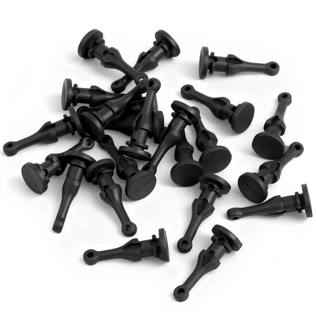 Main image of 20 PCS Case Fan Mount Screws, Black Silicone Mounting Pin Rivet Reducing Noise Vibration Screws Fan Rivet for PC Chassis Cooling Fans (9mm X 22.7mm)