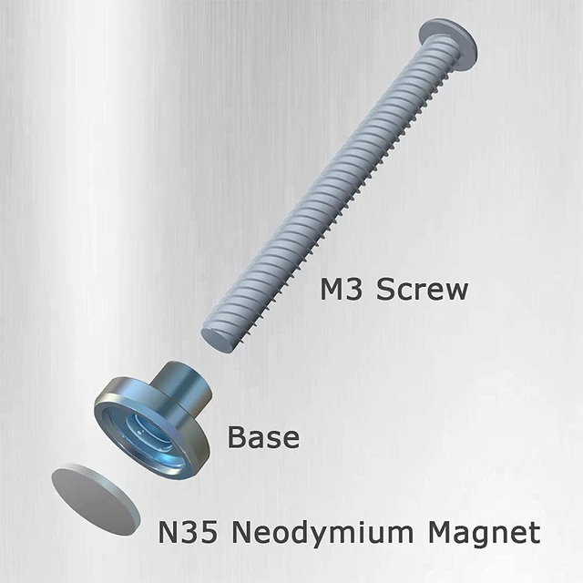 Alt view image 3 of 6 - M3 Magnetic Screw Set, Suitable for Fixing 25mm Thickness Cooling Fan on the Surface of Various Electronic Products (10 Pack)