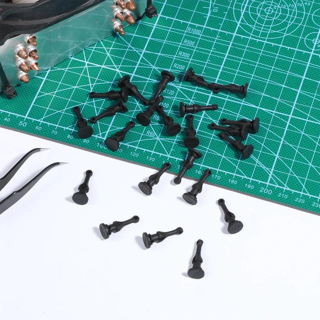 Alt view image 6 of 7 - 20 PCS Case Fan Mount Screws, Black Silicone Mounting Pin Rivet Reducing Noise Vibration Screws Fan Rivet for PC Chassis Cooling Fans (9mm X 22.7mm)