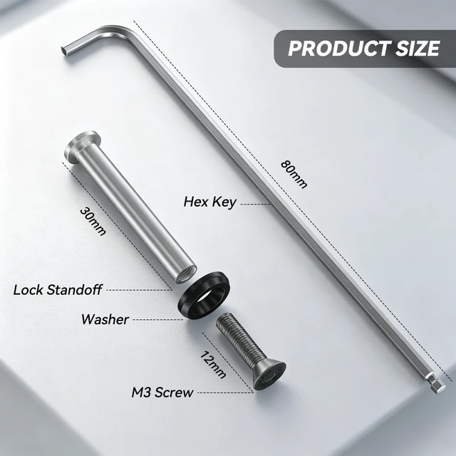Alt view image 6 of 6 - PC Fan Screws for 30mm Fans, 20PCS Fan-Safe Lock Screw Kit | Stainless Steel M3 Screw & Lock Standoff with Aluminum Washer, Zero-Damage Case Fan Screws for 30mm PC Cooling Fans Mounting