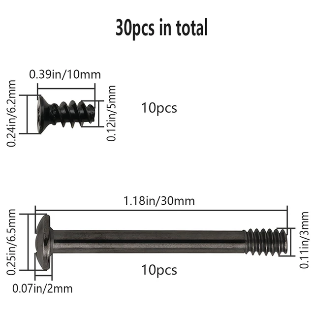Alt view image 2 of 5 - 20PCS PC Fan Screw Kit Stainless Steel 10 Pcs 6-32 x 30mm Long Screws for Chassis Fan and Water Cooling 10 Pcs M5 x 10mm Flat Head Self Tapping Short Screws for Computer Cooling Installation