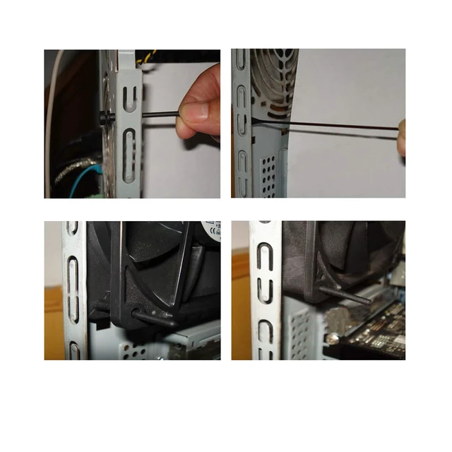 Alt view image 6 of 7 - 50 Pack Case Fan Soft Silicone Anti Noise Reducing Vibration Screws Rivet Mounting for or CPU