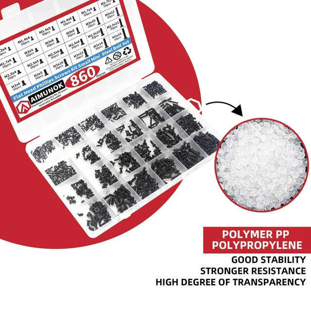 Alt view image 5 of 7 - 860Pcs Computer Screws Kit M1.2-M3, Laptop/PC | M1.2, M1.4, M1.7, M2, M2.5, M3 Sizes; for SSD, Hard Drive, CPU Cooler, M.2, Eyeglass, and Electronics Repair