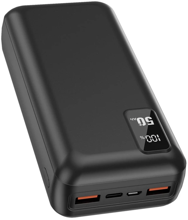Main image of 50000mAh Power Bank, Portable Charger 22.5W USB-C Battery Pack | PD Fast Charging, 3-Output, Travel Essential External Battery for iPhone 18/17/16/15 Samsung Galaxy Android iPad