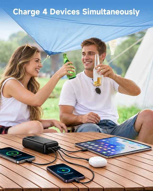 Alt view image 5 of 7 - 50000mAh Power Bank, Portable Charger 22.5W USB-C Battery Pack | PD Fast Charging, 3-Output, Travel Essential External Battery for iPhone 18/17/16/15 Samsung Galaxy Android iPad