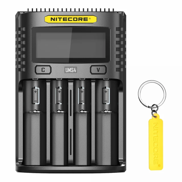 Main image of UMS4 Intelligent QC 4-Slot Quick Battery Charger for Li-Ion/IMR/LiFePO4/Ni-MH/Ni-Cd 14500 16340 18350 18650 20700 21700 AA AAA with NITECORE Tag