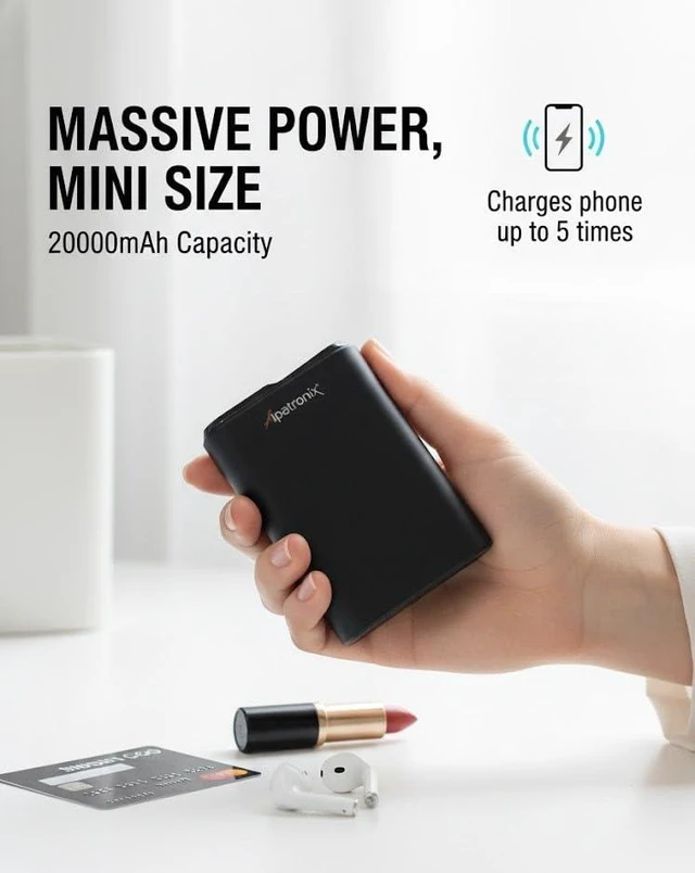Alt view image 2 of 6 - Portable Charger, 22.5W 20000mAh USB C in & Out Power Bank Fast Charging, PD 3.0+QC 4.0 LED Display Phone Battery Pack Compatible with iPhone 16 15 14 13 Pro Samsung S23 Google iPad etc