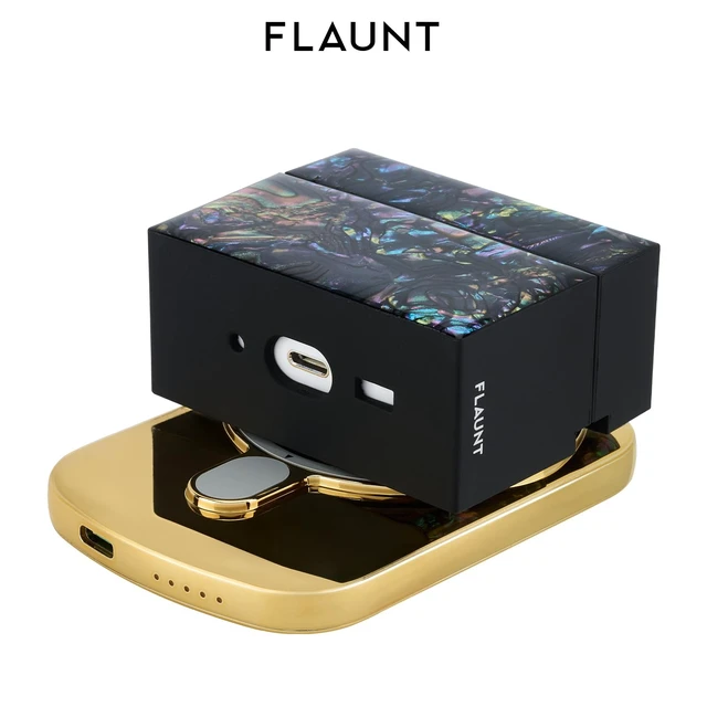 Alt view image 7 of 7 - 5000mAh Wireless Battery Pack with USB-C Port - Metallic Gold | Slim Portable Power Bank - Compatible with MagSafe & Wireless Charging for iPhone, Smartphone, AirPods, Headphones, and More