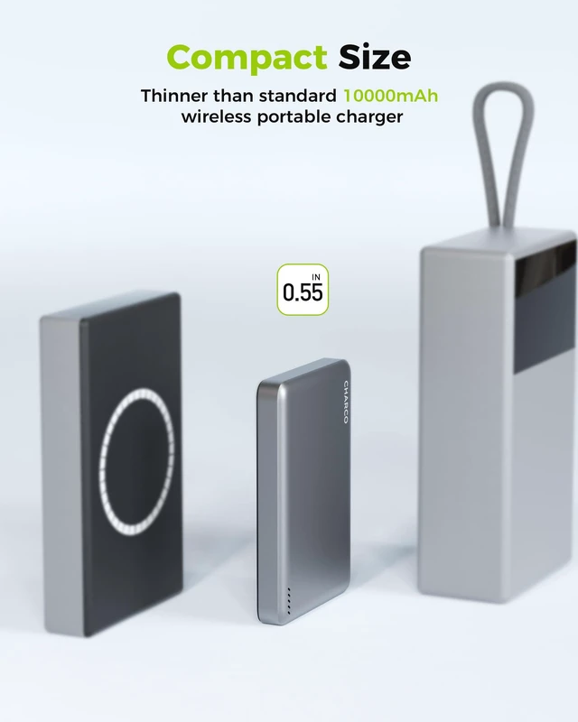 Alt view image 4 of 7 - Portable Charger for Magsafe Charging, Magnetic Power Bank 10000mAh | PD20W USB C Charging and 0.55'' Ultra Slim & Lightweight, Compatible with iPhone 17/16/15/14/13 Series,Travel Essential