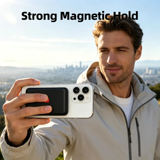 Alt view image 6 of 7 - Volt 10 Magnetic Wireless Power Bank, 10000mAh Portable Charger | 20W USB-C Fast Charging, 15W Qi Wireless Charging, MagSafe-Compatible for 18/17/16/15/14/13/12 Series