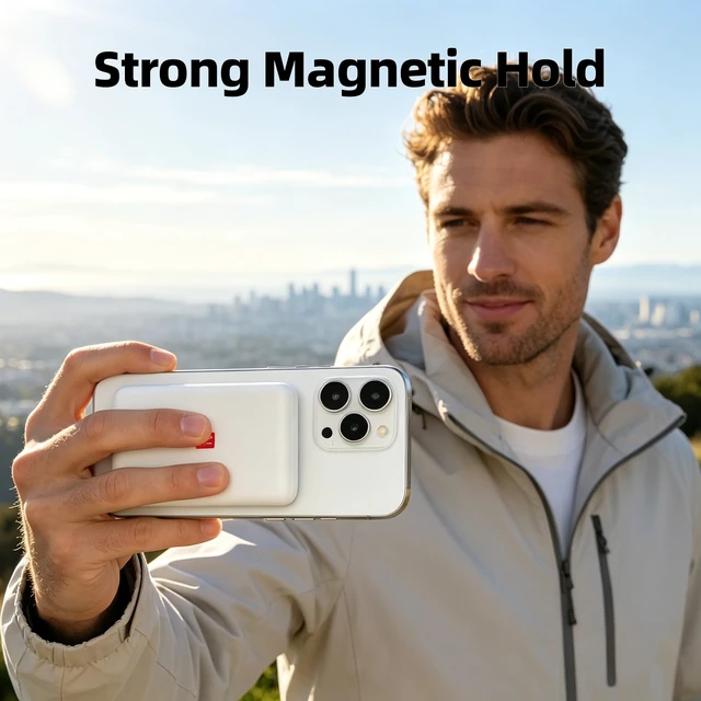 Alt view image 6 of 7 - Volt 10 Magnetic Wireless Power Bank, 10000mAh Portable Charger | 20W USB-C Fast Charging, 15W Qi Wireless Charging, MagSafe-Compatible for 18/17/16/15/14/13/12 Series