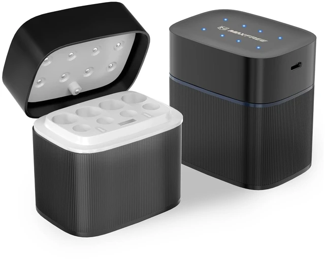 Main image of Dual-Purpose Charger for Rechargeable Lithium & NiMH 4AA and 4AAA | Type C High-Speed Fast Charger for AAA and AA Batteries with LED Display (No Batteries Included)