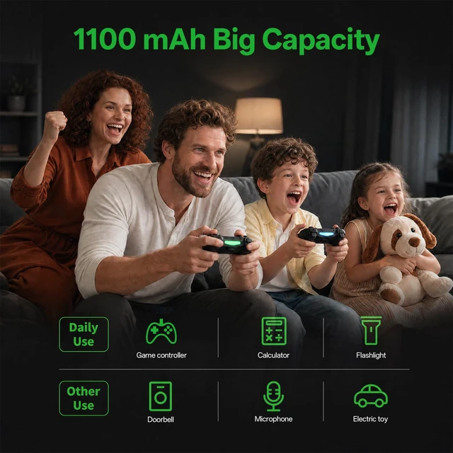 Alt view image 7 of 7 - 12 Bay Battery Charger AA AAA for NiMH Rechargeable Batteries | Type-C QC/PD 24W Quick Charge Input, Independent Full Speed Charging For Each, Ultra Slim Design - Battery NOT Included