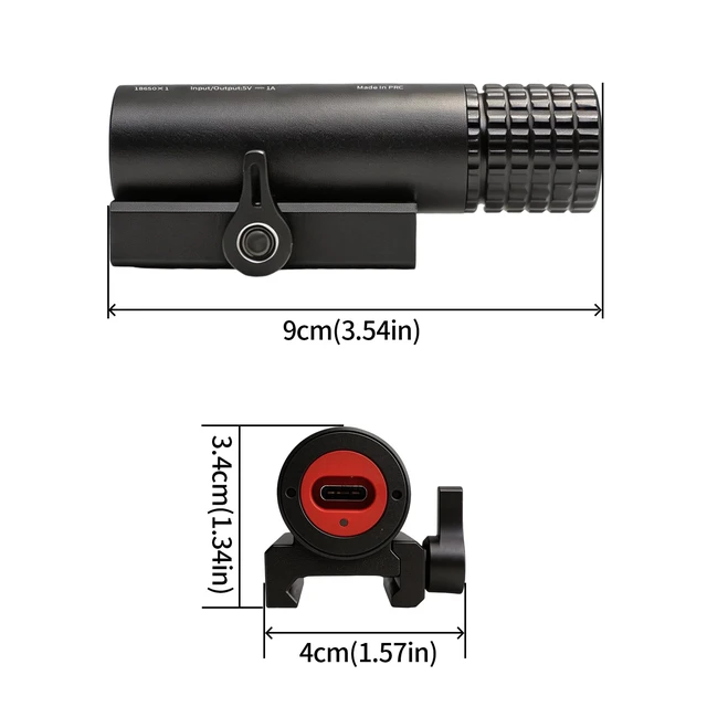 Alt view image 2 of 7 - EPS-A1 Battery Compartment & Charger 2 in 1 for 18650-Batteries | Quick Detach Battery Holder, Picatinny/Weaver/MIL-STD-1913 Rail, Mil-Standard Shockproof, IP68 Waterproof, USB-C Port