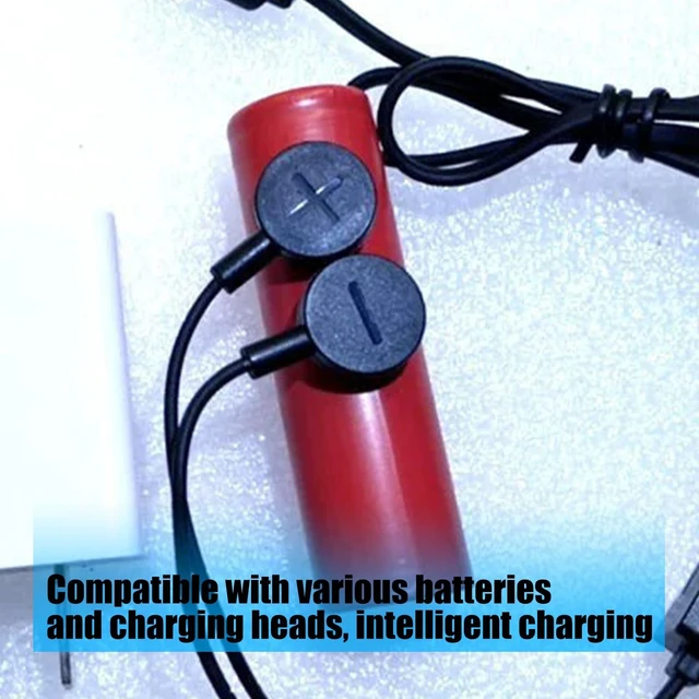 Alt view image 6 of 7 - Universal Li-ion Battery Charger Magnetic, 60cm/2 Ft USB Fast Charging Cable Compatible for All Models of 3.7 V Rechargeable Lithium Li-ion Batteries