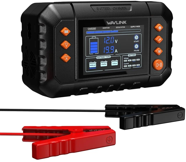 Main image of 280W Smart Battery Charger, 20A 6V/12V/24V Car Battery Charger | LCD Display Trickle Charger; Compatible with Lead-Acid/Lithium/LiFePO4; Battery Maintainer & Desulfurizer for Cars, Boats