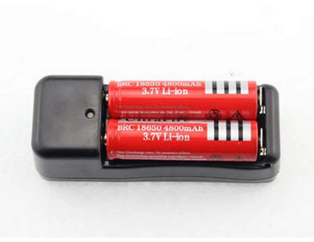 Alt view image 5 of 5 - 4.2V Dual-Slot Flashlight Charger for 18650 Li-ion Batteries - US Plug