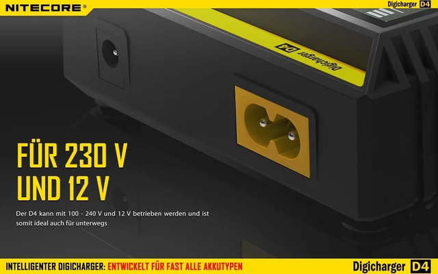 Alt view image 6 of 7 - Digicharger D4 Battery Four Bays Charger with LCD Display