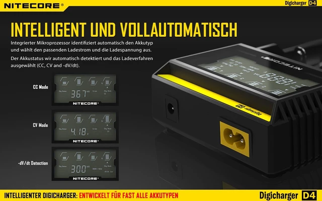 Alt view image 3 of 7 - Digicharger D4 Battery Four Bays Charger with LCD Display