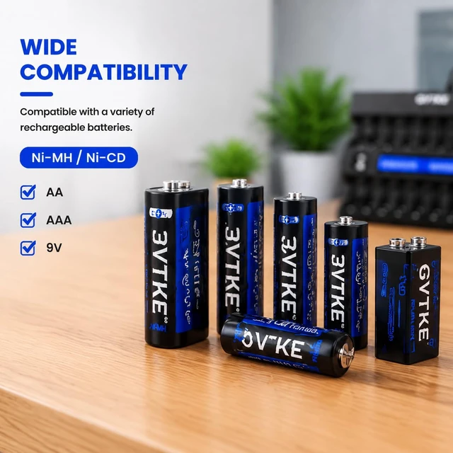 Alt view image 5 of 7 - AA AAA Battery Charger,22 Bays Smart Universal LCD Display Battery Charger | 9V Battery Charger,For Team Users,Home,Karaoke,Security Dep.,Patrol Team,2-Year warranty