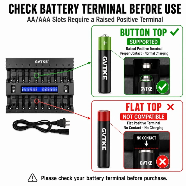 Alt view image 6 of 7 - AA AAA Battery Charger,22 Bays Smart Universal LCD Display Battery Charger | 9V Battery Charger,For Team Users,Home,Karaoke,Security Dep.,Patrol Team,2-Year warranty