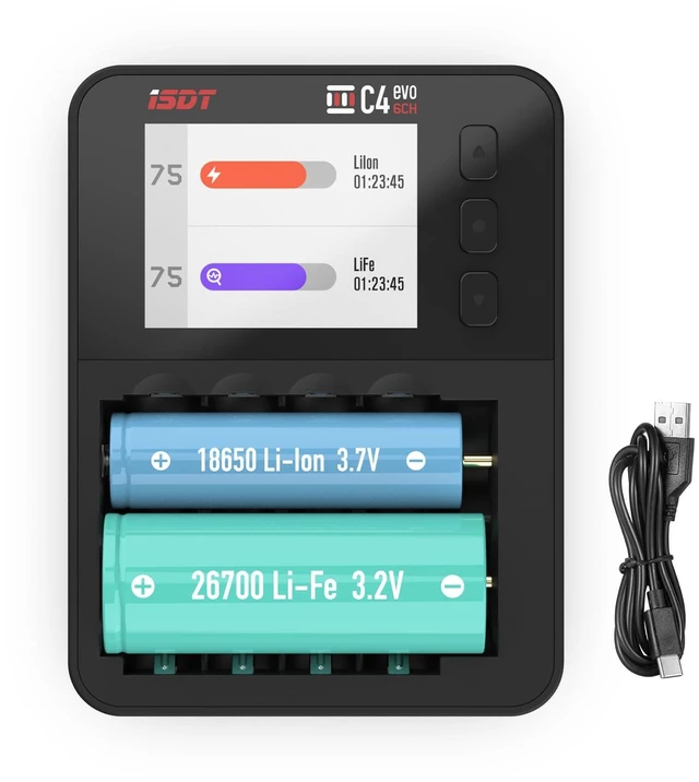 Main image of Professional Battery Charger Analyzer Discharger for AA AAA 18650 21700, 1.5V Li-Ion 1.2V NiMH Smart Charger with LCD Display Fast Charging Adjustable Current