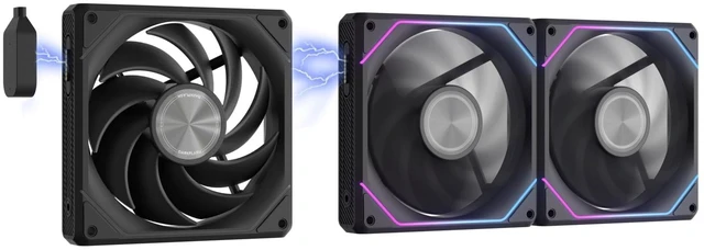 Main image of G16 120MM Magnetic ARGB PC Case Fans - 3 Pack, Tool-Free Installation, up to 2200RPM Cooling, 4-Pin PWM, Sync with Motherboard RGB Software(Black)