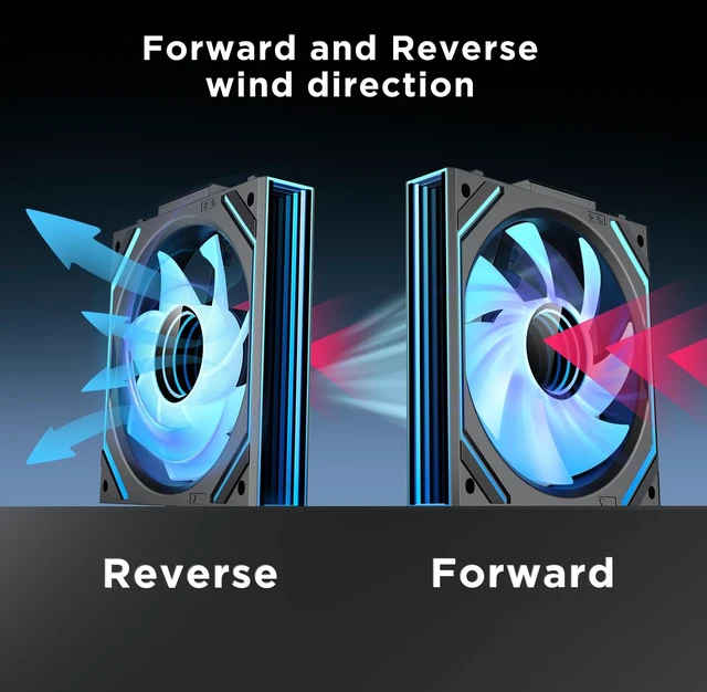 Alt view image 5 of 7 - Interstellar V2 120mm PC Case Fans, Black, Triple Pack | Daisy-Chain ARGBInfinity Mirror, Suitable For Computer Case & 360mm AIO CoolerPC Fans