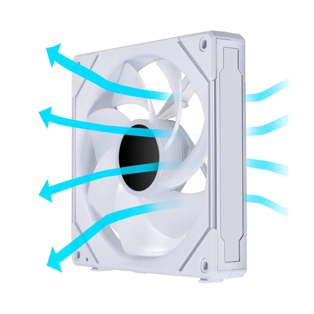 Alt view image 2 of 6 - UNI Fan SL-Infinity 140 Reverse Blade Fan-White-14RSLIN1W | Single Pack, Non-Wireless, Daisy-Chain Design, Infinity Mirror, Without Controller