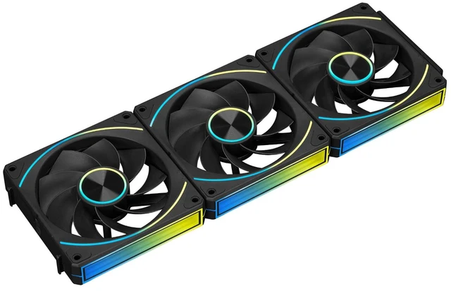 Main image of EY120PRO 120mm Reverse ARGB Case Fans, 1800RPM 61.5CFM, 3-Pack | Pin-to-Pin Fan Connection, Side Infinity Mirror Lighting, Front ARGB Lighting, Hydro Bearing