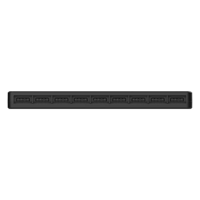 Alt view image 6 of 7 - ARGB and PWM Fan hub,9 Ports RGB Hub,1 to 9 Multi Way Magnetic backplane Splitter 5V/3PIN Case Fan Hub Adapter PWM ARGB Fan Black