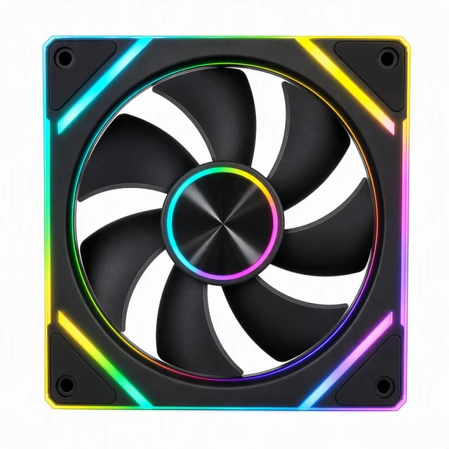 Alt view image 5 of 7 - 120mm ARGB Case Fan, PWM Quiet 62 CFM PC Cooling Fan, 1 Fan | 650-1800 RPM hydraulic bearing, 20 dBA, 5V 3-pin addressable RGB, 120x120x25mm, fits gaming cases, radiators, CPU coolers