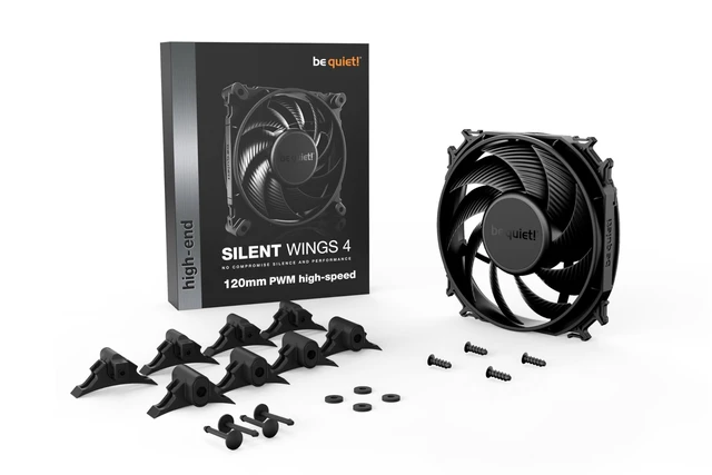 Alt view image 5 of 5 - Silent Wings 4 120mm PWM FDB High-Speed Gaming PC Case Fan, Black | Non-RGB 12V Computer Fan, up to 2500 RPM, Low Noise Cooling, 6-Pole Motor, Fluid Dynamic Bearing, Low Vibration, High Airflow