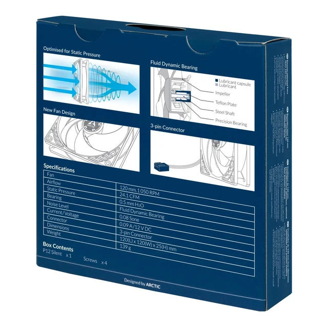 Alt view image 7 of 7 - P12 Silent - PC Fan, 120 mm Fan, PC Case Fan, Pressure-optimised