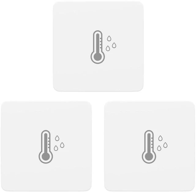 Main image of Zigbee Temperature and Humidity Sensor Lite 3Pack,Smart Thermometer and Hygrometer, Compatible with Echo Devices with Zigbee Hub Built-in,Home Assistant, SmartThings, Homey,Hubitat