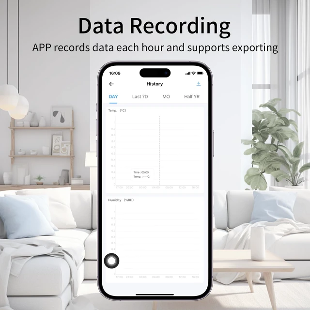 Alt view image 6 of 7 - Zigbee Temperature Sensor, Humidity Sensor Thermometer for House, Compatible with Alexa & Google Assistant, eWeLink APP for Remote Monitoring and Home Automation, ZigBee 3.0 Hub Required