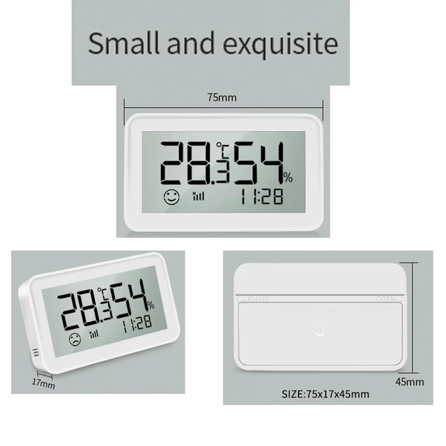 Alt view image 6 of 7 - Zigbee Temperature Humidity Sensor with LCD Display, Indoor Thermometer Hygrometer for Home Assistant, Alexa (Hub Required), Remote Monitoring for Guitar Case, Humidor & Greenhouse, SZT04E_Z