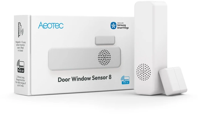 Main image of Door Window Sensor 8 - Z-Wave Long Range, Open/Close, Temperature & Humidity, 3 Axis Sensor, Mold Hazard Function, Tamper, Garage Door Sensor, Z-Wave 800 Series, HomeAssistant, SmartThings,