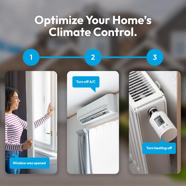 Alt view image 7 of 7 - Door Window Sensor 8 - Z-Wave Long Range, Open/Close, Temperature & Humidity, 3 Axis Sensor, Mold Hazard Function, Tamper, Garage Door Sensor, Z-Wave 800 Series, HomeAssistant, SmartThings,