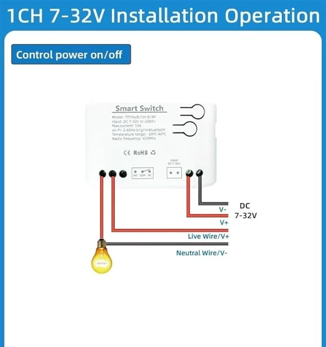 Alt view image 3 of 6 - 1CH Intelligent Temperature Sensor,High Precision Waterproof Probe Sensor,Wireless Intelligent Monitoring,Tuya app Remote Smart Switch(tuya zigbee hub needed)