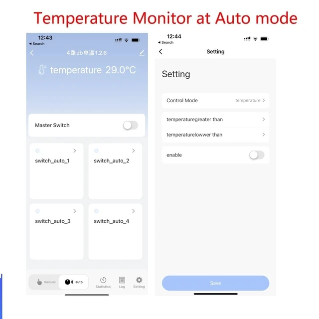 Alt view image 7 of 7 - Zigbee Temperature Monitor Controller,4 Channel 12V Tuya app Remote Dry Contact Smart Relay Switch with Waterproof Temperature Sensor Probe(Tuya Zigbee hub needed)