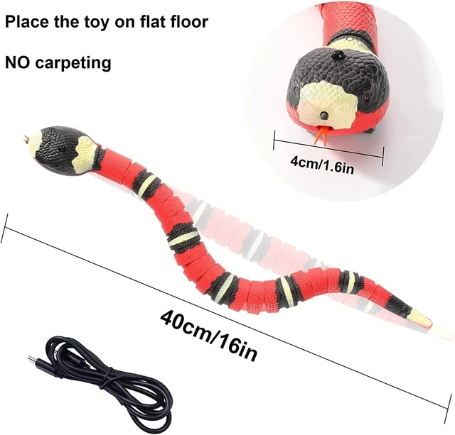 Alt view image 2 of 5 - Interactive Smart Sensing Snake Toy for Cats, Dogs &Kids - USB Rechargeable, Automatically Senses Obstacles - Electric Toy Gift & Prop for Halloween, Christmas & April Fools
